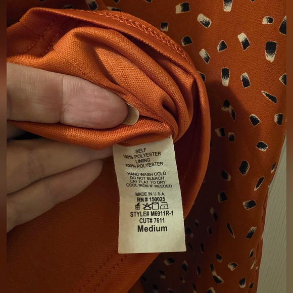 Emory Park Women's Rust Button-Front Romper - Size Medium - Picture 6 of 6